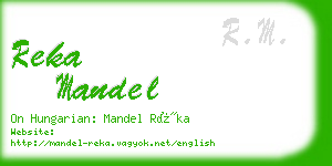 reka mandel business card